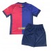 Maillot de foot Barcelona Domicile vêtements enfant 2024-25 Manches Courtes (+ pantalon court)